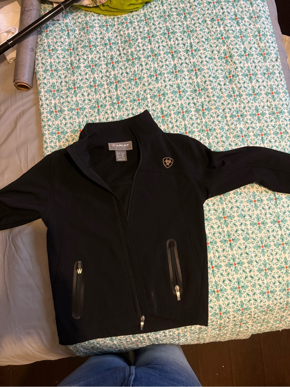 Ariat Kids Black Zip-Front Jean Jacket